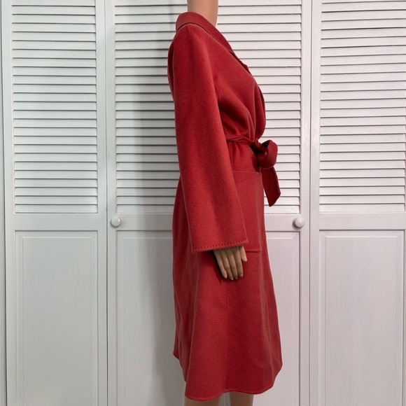PISSENLIT Red The Classic Wrap Coat Size 2 - Picture 4 of 8